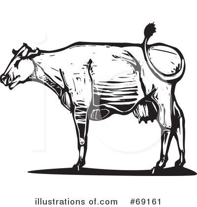 Royalty-Free (RF) Cow Clipart Illustration by xunantunich - Stock Sample #69161
