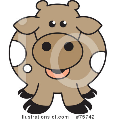Royalty-Free (RF) Cow Clipart Illustration by Lal Perera - Stock Sample #75742