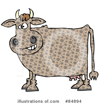 Royalty-Free (RF) Cow Clipart Illustration by djart - Stock Sample #84894