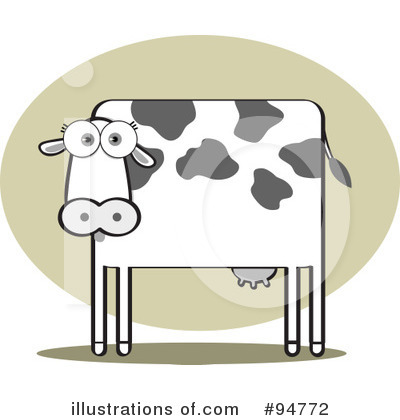 Royalty-Free (RF) Cow Clipart Illustration by Qiun - Stock Sample #94772