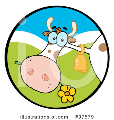Royalty-Free (RF) Cow Clipart Illustration by Hit Toon - Stock Sample #97579