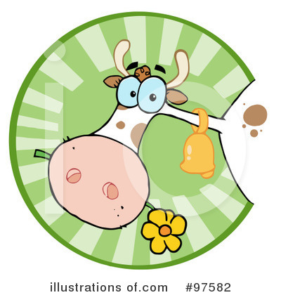 Royalty-Free (RF) Cow Clipart Illustration by Hit Toon - Stock Sample #97582
