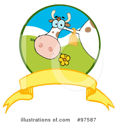 Royalty-Free (RF) Cow Clipart Illustration by Hit Toon - Stock Sample #97587