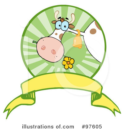 Royalty-Free (RF) Cow Clipart Illustration by Hit Toon - Stock Sample #97605
