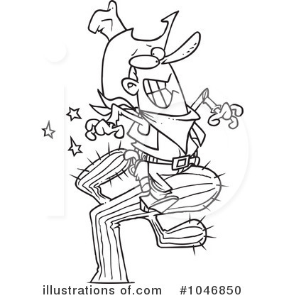 Royalty-Free (RF) Cowboy Clipart Illustration by toonaday - Stock Sample #1046850