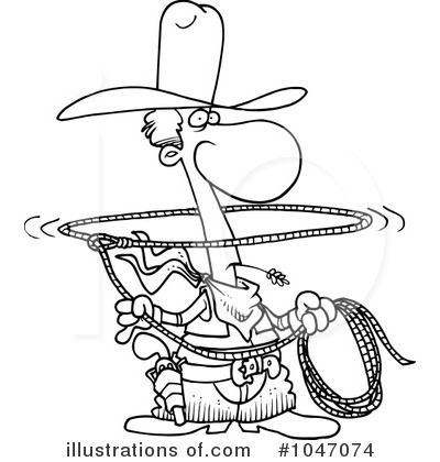 Royalty-Free (RF) Cowboy Clipart Illustration by toonaday - Stock Sample #1047074
