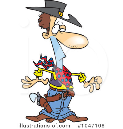 Royalty-Free (RF) Cowboy Clipart Illustration by toonaday - Stock Sample #1047106