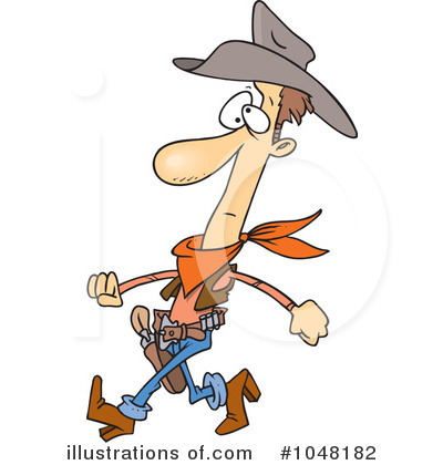 Royalty-Free (RF) Cowboy Clipart Illustration by toonaday - Stock Sample #1048182