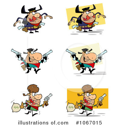 Royalty-Free (RF) Cowboy Clipart Illustration by Hit Toon - Stock Sample #1067015