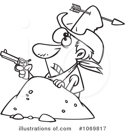 Royalty-Free (RF) Cowboy Clipart Illustration by toonaday - Stock Sample #1069817