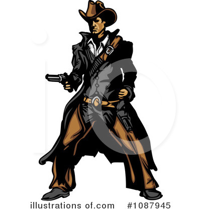 Royalty-Free (RF) Cowboy Clipart Illustration by Chromaco - Stock Sample #1087945