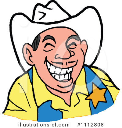 Royalty-Free (RF) Cowboy Clipart Illustration by LaffToon - Stock Sample #1112808