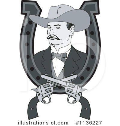 Royalty-Free (RF) Cowboy Clipart Illustration by patrimonio - Stock Sample #1136227