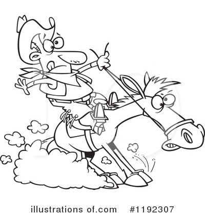 Royalty-Free (RF) Cowboy Clipart Illustration by toonaday - Stock Sample #1192307