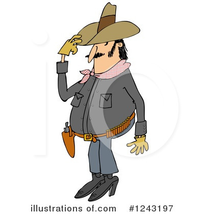 Royalty-Free (RF) Cowboy Clipart Illustration by djart - Stock Sample #1243197