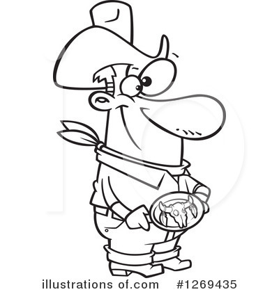 Royalty-Free (RF) Cowboy Clipart Illustration by toonaday - Stock Sample #1269435