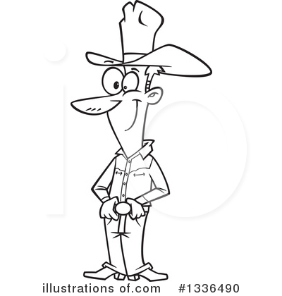 Royalty-Free (RF) Cowboy Clipart Illustration by toonaday - Stock Sample #1336490
