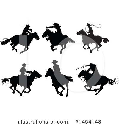 Royalty-Free (RF) Cowboy Clipart Illustration by Pushkin - Stock Sample #1454148