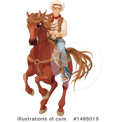 Royalty-Free (RF) Cowboy Clipart Illustration by Pushkin - Stock Sample #1486019
