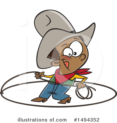 Royalty-Free (RF) Cowboy Clipart Illustration by toonaday - Stock Sample #1494352