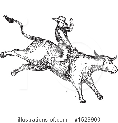 Royalty-Free (RF) Cowboy Clipart Illustration by patrimonio - Stock Sample #1529900