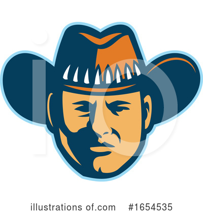Royalty-Free (RF) Cowboy Clipart Illustration by patrimonio - Stock Sample #1654535