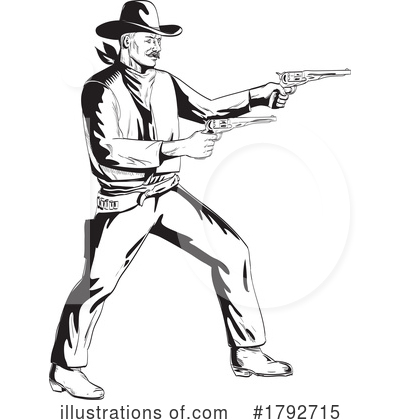 Royalty-Free (RF) Cowboy Clipart Illustration by patrimonio - Stock Sample #1792715