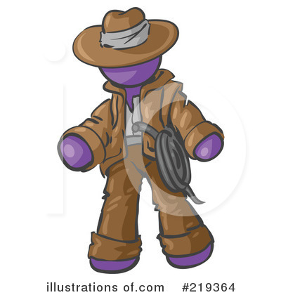 Royalty-Free (RF) Cowboy Clipart Illustration by Leo Blanchette - Stock Sample #219364