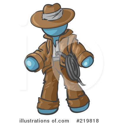 Royalty-Free (RF) Cowboy Clipart Illustration by Leo Blanchette - Stock Sample #219818