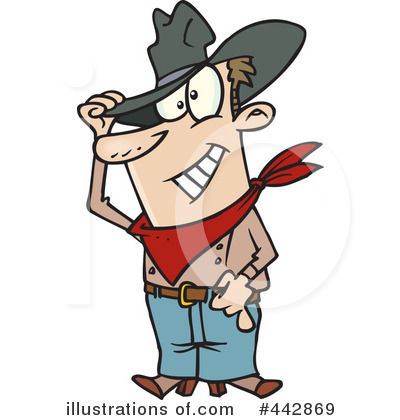 Royalty-Free (RF) Cowboy Clipart Illustration by toonaday - Stock Sample #442869