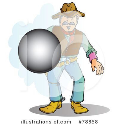 Royalty-Free (RF) Cowboy Clipart Illustration by Snowy - Stock Sample #78858