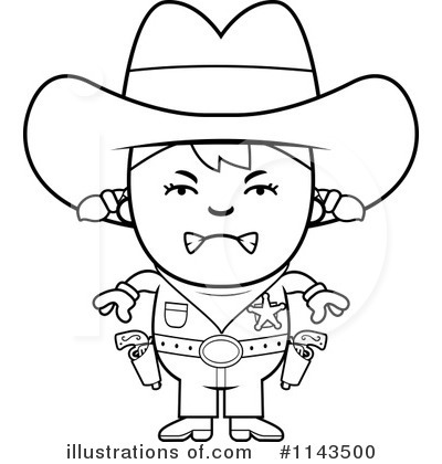 Royalty-Free (RF) Cowgirl Clipart Illustration by Cory Thoman - Stock Sample #1143500