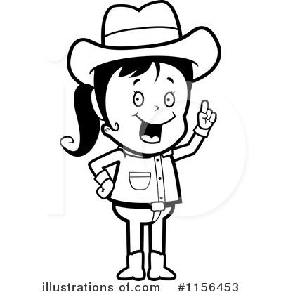 Royalty-Free (RF) Cowgirl Clipart Illustration by Cory Thoman - Stock Sample #1156453