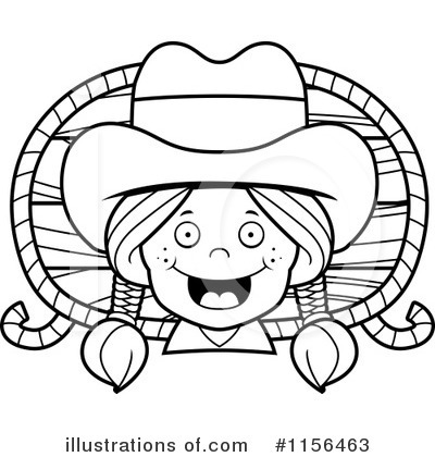 Royalty-Free (RF) Cowgirl Clipart Illustration by Cory Thoman - Stock Sample #1156463