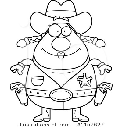 Royalty-Free (RF) Cowgirl Clipart Illustration by Cory Thoman - Stock Sample #1157627