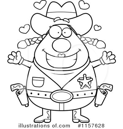 Royalty-Free (RF) Cowgirl Clipart Illustration by Cory Thoman - Stock Sample #1157628