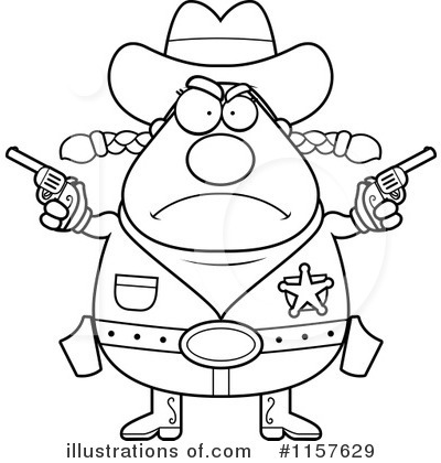 Royalty-Free (RF) Cowgirl Clipart Illustration by Cory Thoman - Stock Sample #1157629
