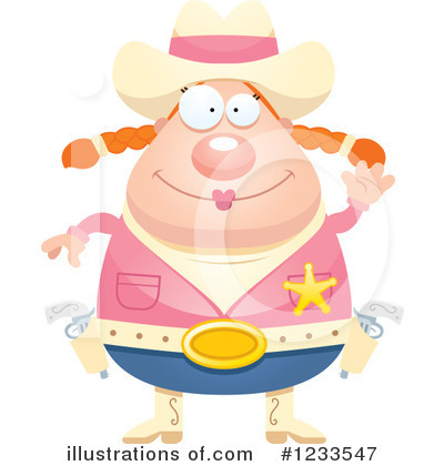 Royalty-Free (RF) Cowgirl Clipart Illustration by Cory Thoman - Stock Sample #1233547