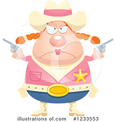 Royalty-Free (RF) Cowgirl Clipart Illustration by Cory Thoman - Stock Sample #1233553