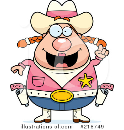 Royalty-Free (RF) Cowgirl Clipart Illustration by Cory Thoman - Stock Sample #218749