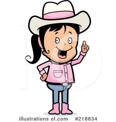 Royalty-Free (RF) Cowgirl Clipart Illustration by Cory Thoman - Stock Sample #218834