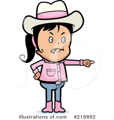 Royalty-Free (RF) Cowgirl Clipart Illustration by Cory Thoman - Stock Sample #218862