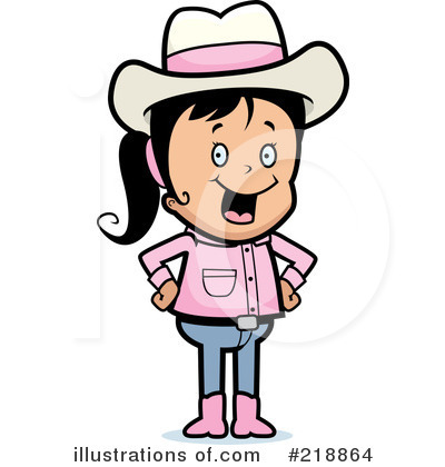 Royalty-Free (RF) Cowgirl Clipart Illustration by Cory Thoman - Stock Sample #218864