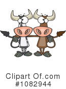 Cows Clipart #1082944 by toonaday