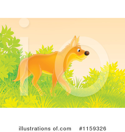 Royalty-Free (RF) Coyote Clipart Illustration by Alex Bannykh - Stock Sample #1159326