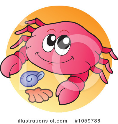 Royalty-Free (RF) Crab Clipart Illustration by visekart - Stock Sample #1059788
