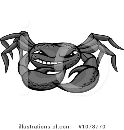 Royalty-Free (RF) Crab Clipart Illustration by Vector Tradition SM - Stock Sample #1078770