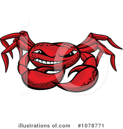 Royalty-Free (RF) Crab Clipart Illustration by Vector Tradition SM - Stock Sample #1078771