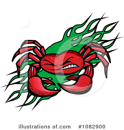 Royalty-Free (RF) Crab Clipart Illustration by Vector Tradition SM - Stock Sample #1082900