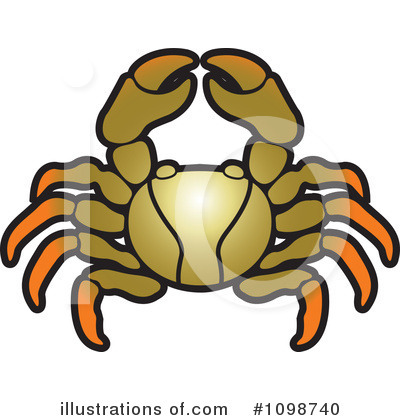Royalty-Free (RF) Crab Clipart Illustration by Lal Perera - Stock Sample #1098740